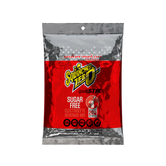 Sqwincher® .11 Ounce Watermelon Flavor Qwik Stik® ZERO Packet Sugar Free/Low Calorie Electrolyte Drink