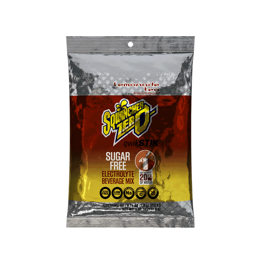 Sqwincher® .11 Ounce Lemonade Tea Flavor Qwik Stik® ZERO Packet Sugar Free/Low Calorie Electrolyte Drink