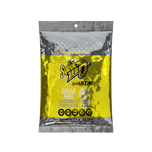 Sqwincher® .11 Ounce Lemonade Flavor Qwik Stik® ZERO Packet Sugar Free/Low Calorie Electrolyte Drink