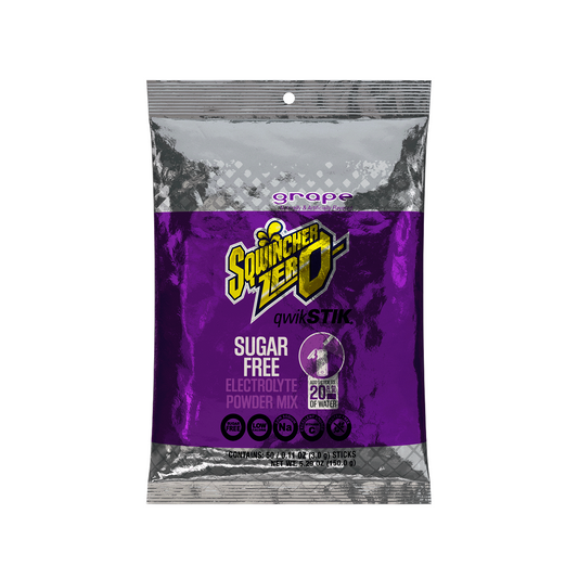 Sqwincher® .11 Ounce Grape Flavor Qwik Stik® ZERO Packet Sugar Free/Low Calorie Electrolyte Drink