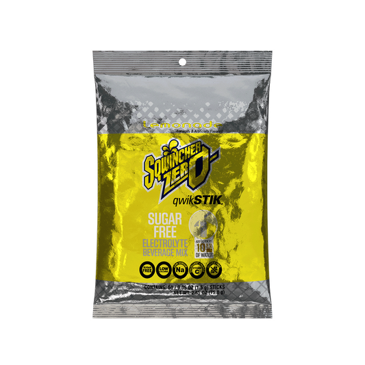 Sqwincher® .06 Ounce Lemonade Flavor Qwik Stik® ZERO Packet Sugar Free/Low Calorie Electrolyte Drink (500 Per Case)