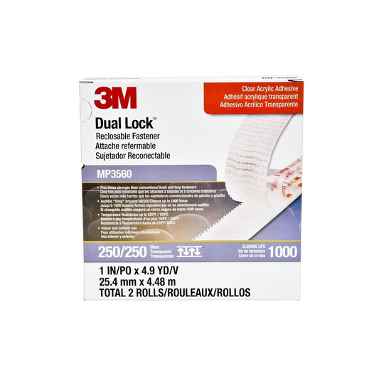 3M™ 1" X 4.9 yd Clear Clear interlocking systems Reclosable Fastener