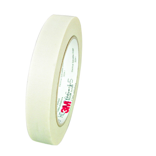 3M™ 0.75" X 66' White Scotch® 69 7 mil Glass Cloth Electrical Tape