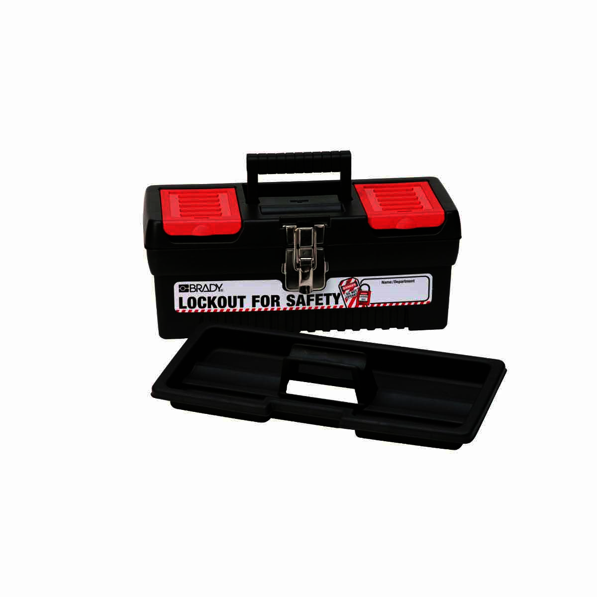 Brady® Black/Red Polypropylene Lockout Case "LOCKOUT FOR SAFETY"