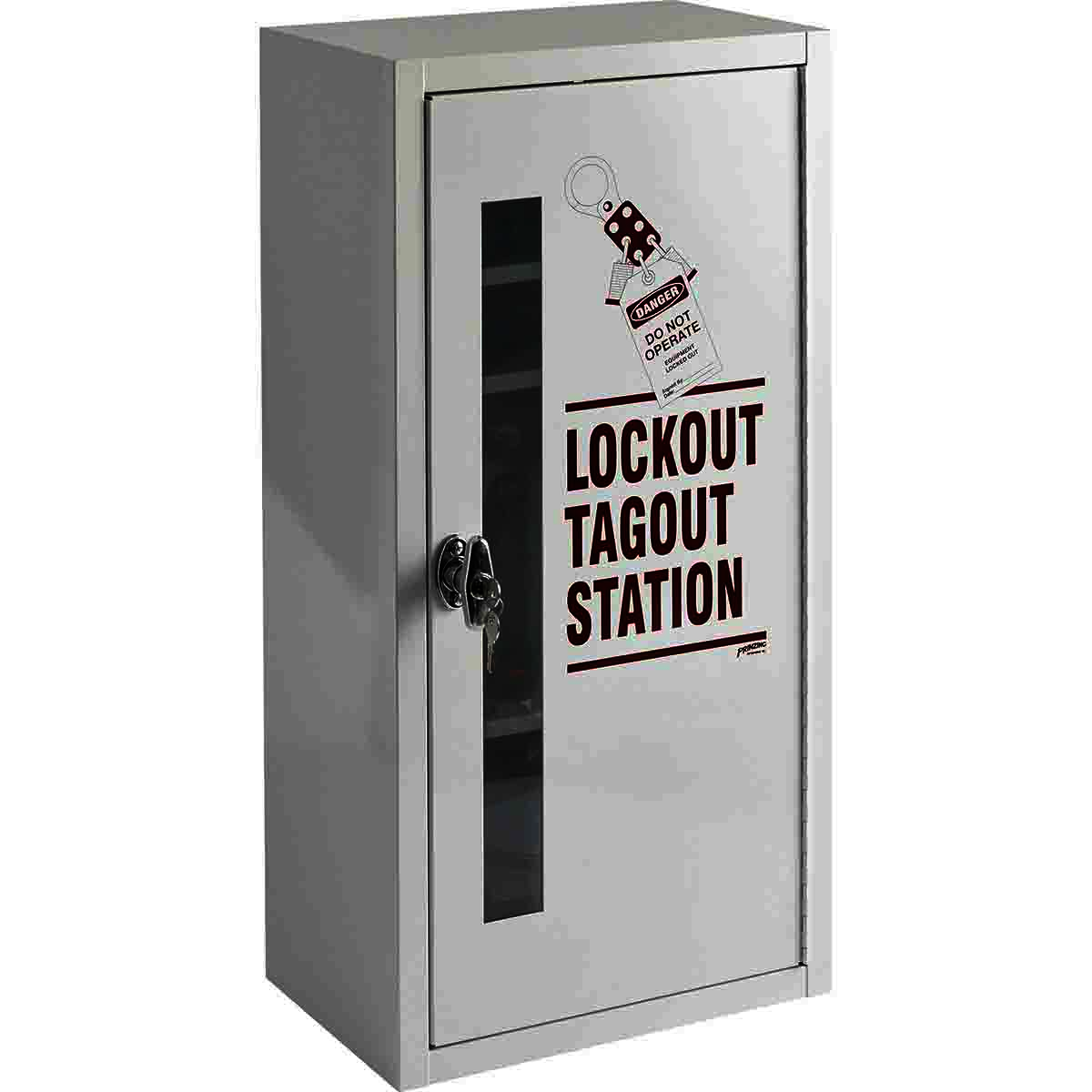 Brady® Red/White Steel Lockout Station "LOCKOUT TAGOUT STATION"