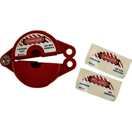 Brady® Red Polypropylene Lockout Device "DANGER LOCKED OUT DO NOT REMOVE"