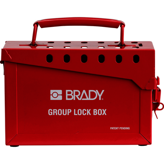 Brady® Red Steel Lock Box "GROUP LOCK BOX"