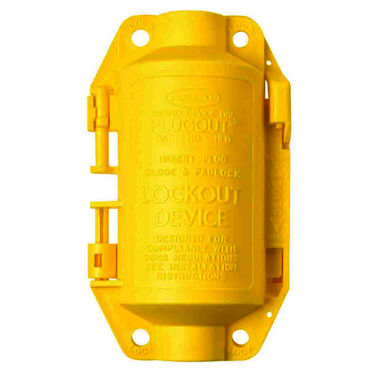 Brady® Yellow Polypropylene Hubbell Plugout® Lockout Device