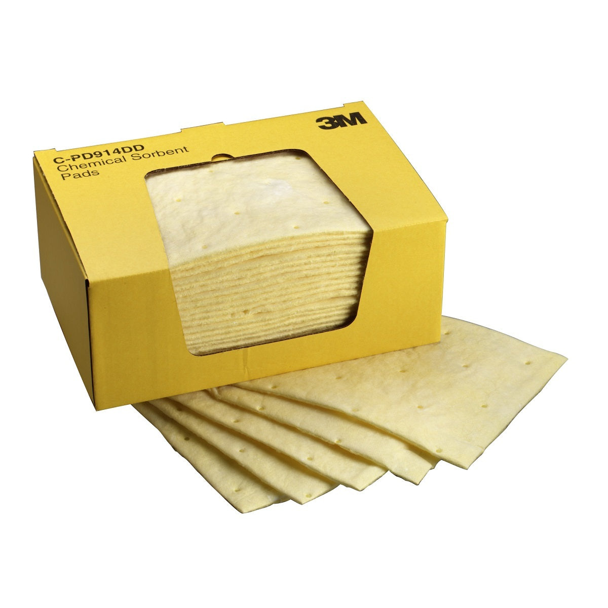 3M™ 9 1/4" X 14 1/2" Yellow Polypropylene Sorbent Pad