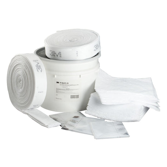 3M™ 20 gal Drum White Polypropylene Oil & Petroleum Spill Kit