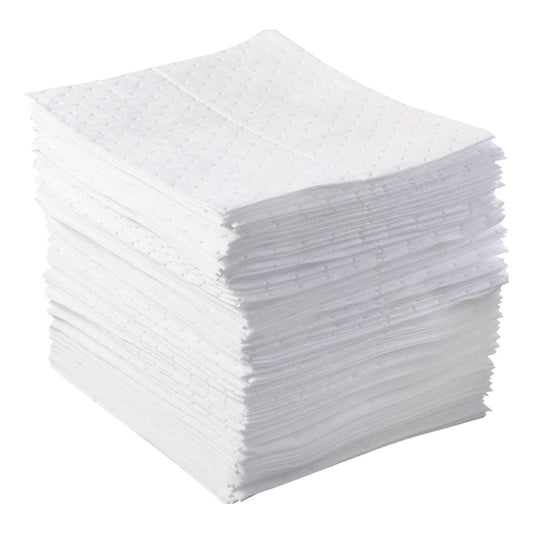 Brady® 15" X 17" BASIC Series White Meltblown Polypropylene Sorbent Pad