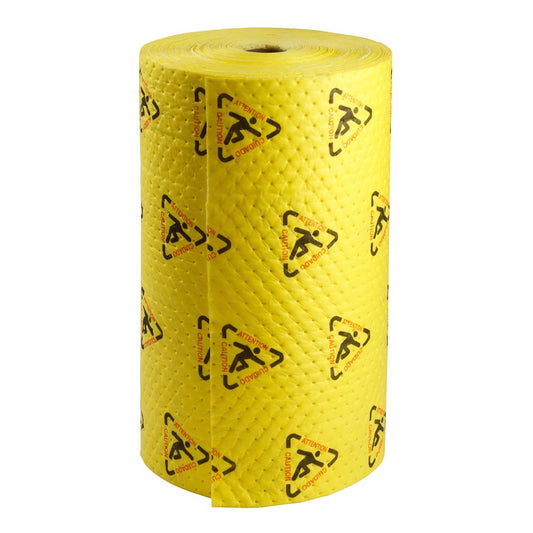 Brady® 30" X 300' BrightSorb® High Visibility Red/Black/Yellow SM (Spunbond-Meltblown) Polypropylene Sorbent Roll