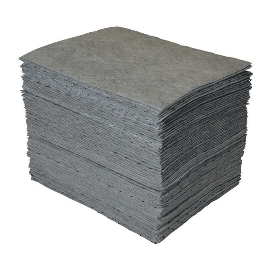 Brady® 15" X 19" Maxx® Gray Meltblown Polypropylene Sorbent Pad