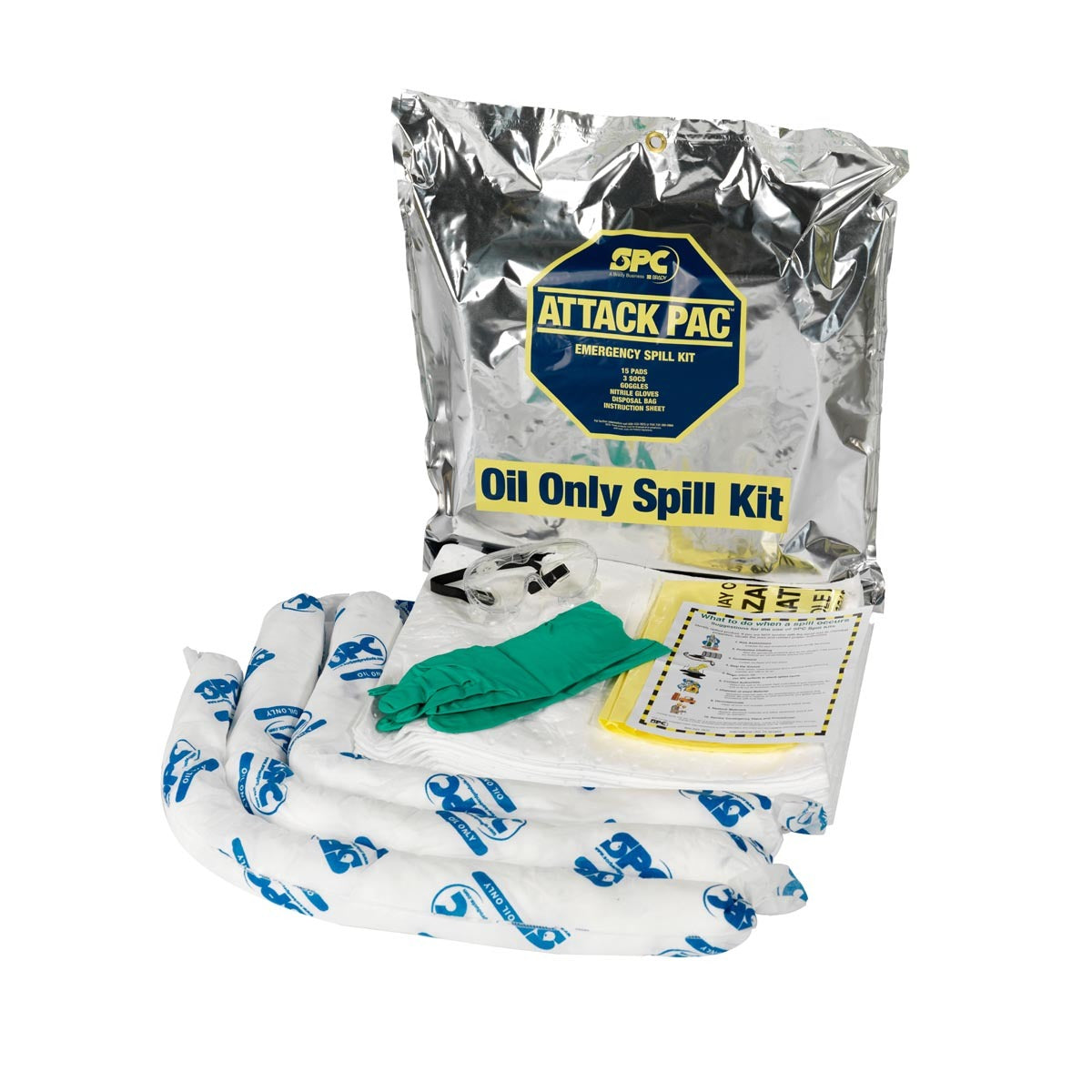 Brady® 4" H X 16" W X 20" D Re-Form™ Gray Polypropylene Spill Kit