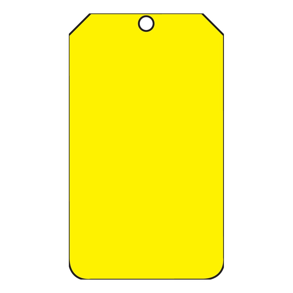 AccuformNMC™ 5 3/4" X 3 1/4" Yellow PF-Cardstock Blank Tag