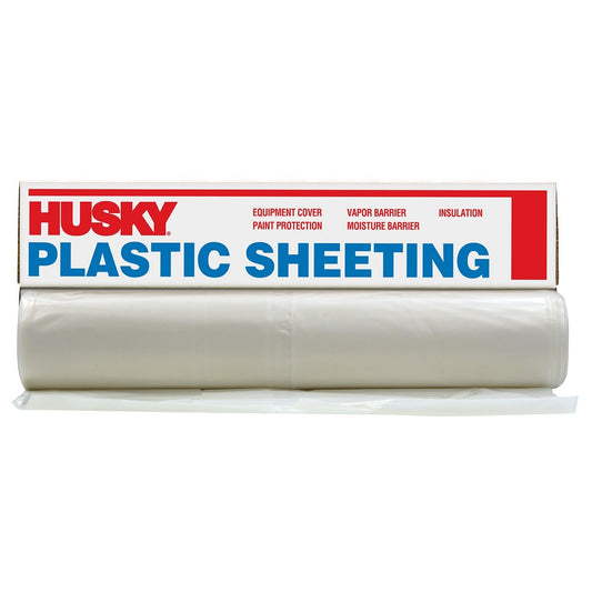 Poly-America 12' X 200' Clear Polyethylene Husky Plastic Sheeting