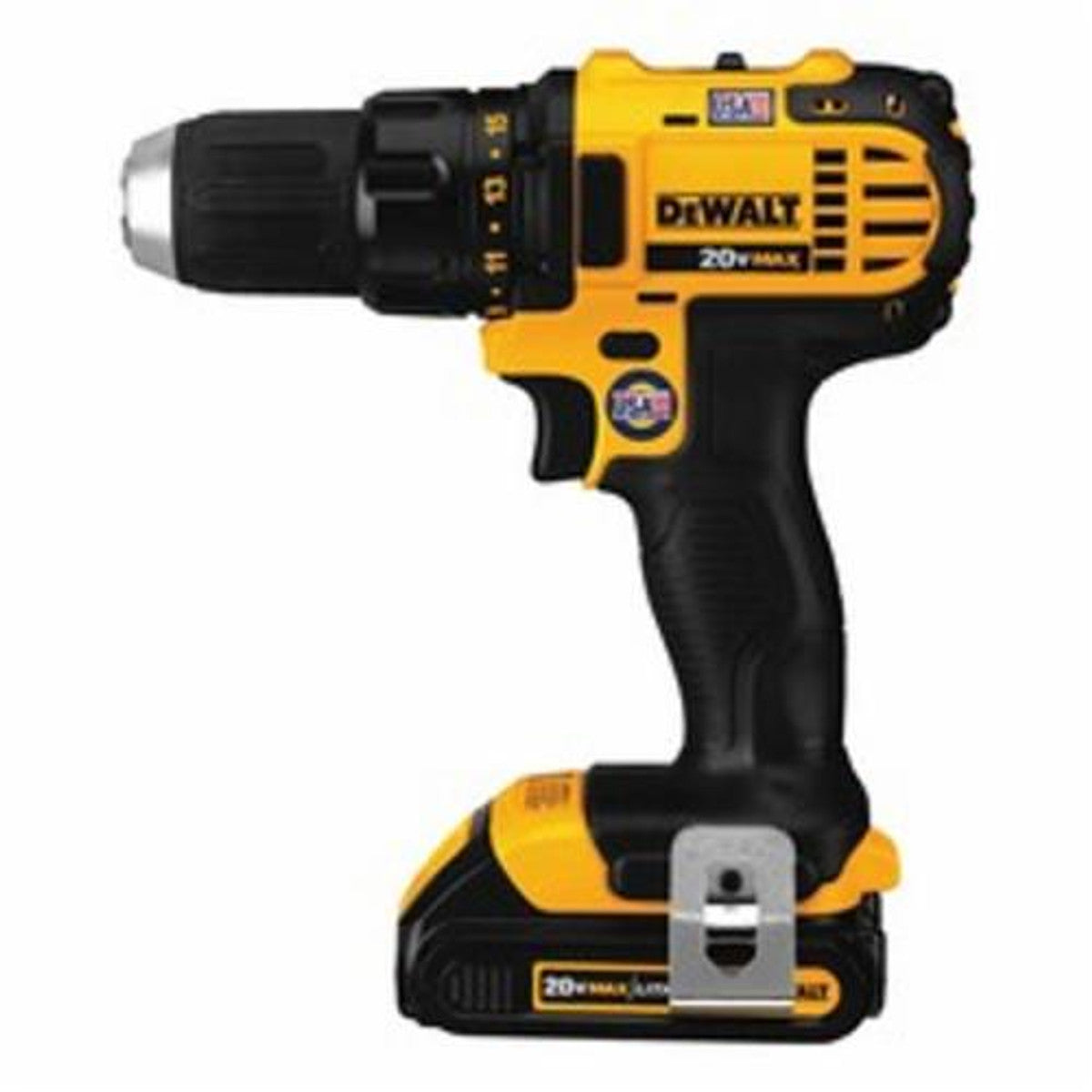 DeWALT DCD780C2  20V MAX Compact Light Weight 1/2" Drill/Driver Kit W/ (2) 1.5 Ah Batteries