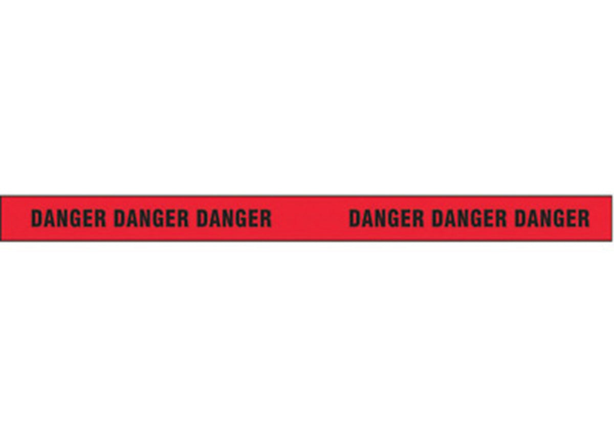 Harris Industries 3" X 500' Red 5 mil Polyethylene BT Series Barricade Tape "DANGER"