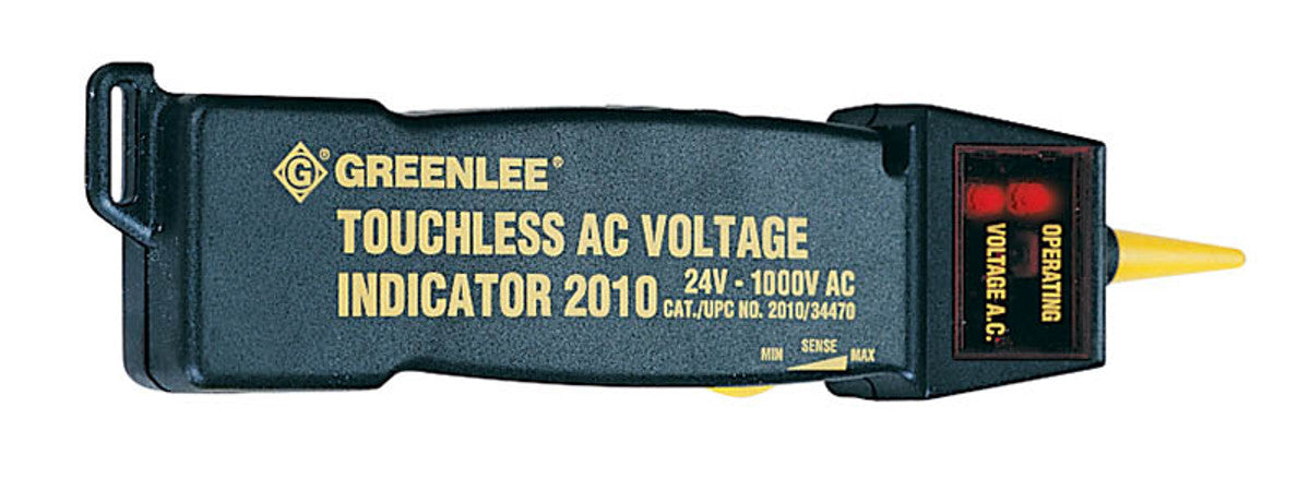 Greenlee 2010 Touchless Voltage Indicator, 1000 VAC, LED/Audible Alarm, CAT III 1000 V