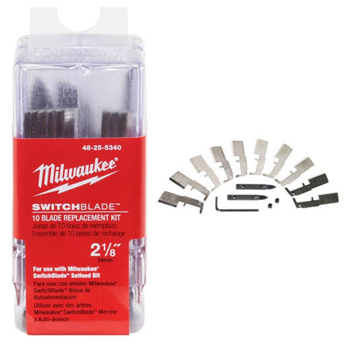 Milwaukee 48-25-5340 2-1/8" SWITCHBLADE 10-Piece Blade Replacement Kit