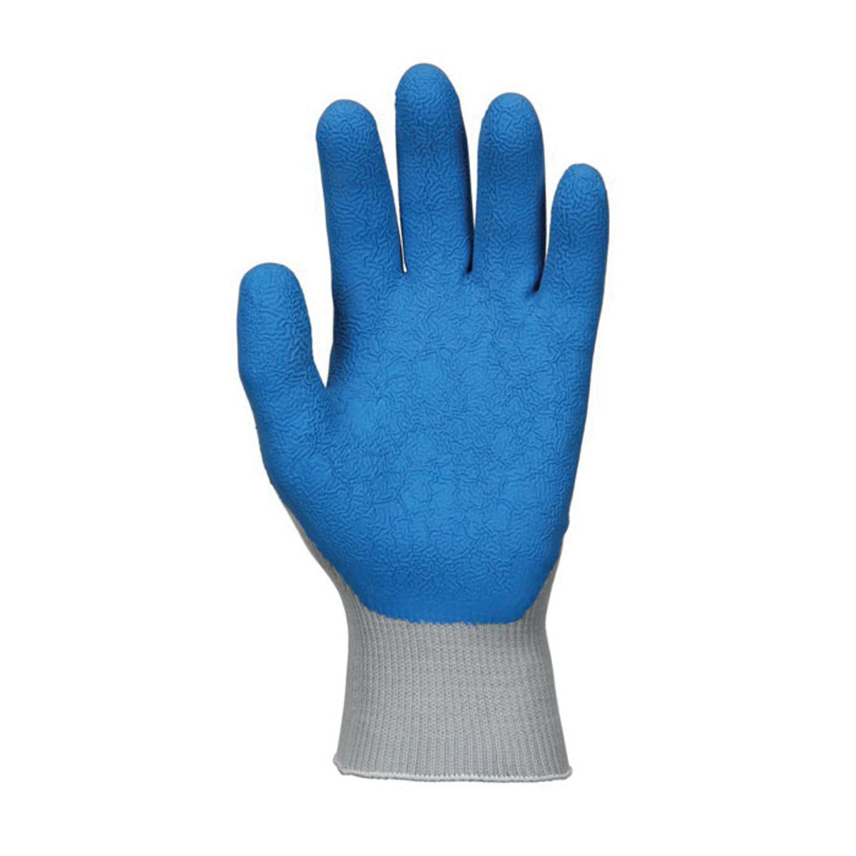 Memphis FT300 FlexTuff® 10 Gauge Gray Cotton/Polyester Glove w/Blue Latex Palm and Fingertips, (12/PK) (Per Each)