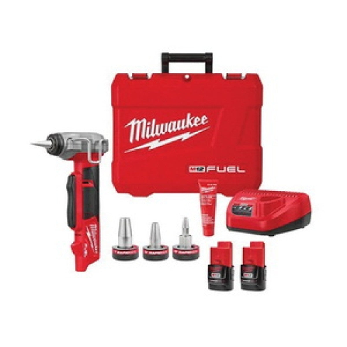 Milwaukee® 2532-22 M12 FUEL™ ProPEX® Expander Kit With RAPID SEAL™ ProPEX® 1/2 to 1 in Expander Heads, 3/8 to 1 in Expansion Tool Pipe, 12 V, Lithium-Ion Battery