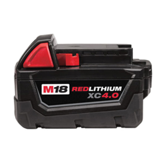 Milwaukee 48-11-1840 M18 18V Extended Capacity Battery Pack, Li-Ion XC, 4.0 Ah