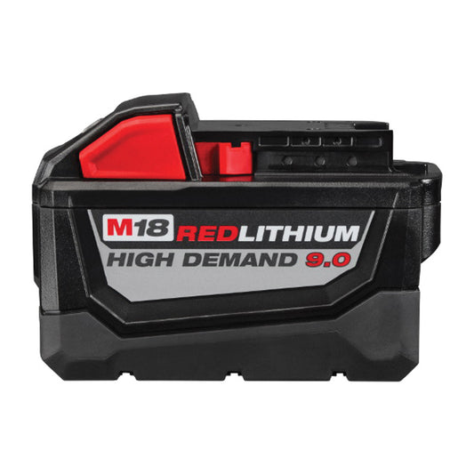 Milwaukee 48-11-1890 M18 18V High Demand Battery Pack, Li-Ion, 9.0 Ah