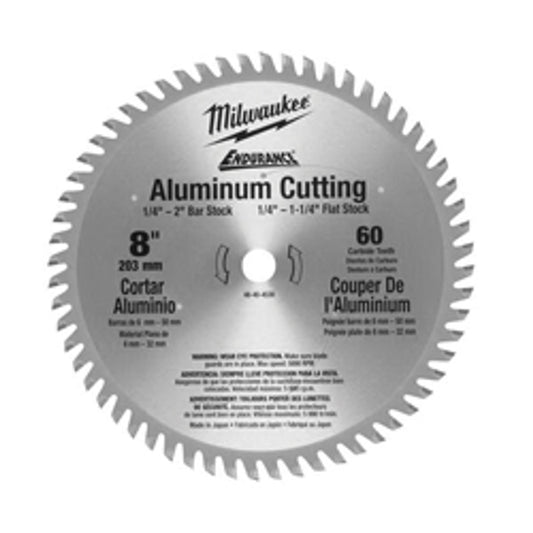 Milwaukee 48-40-4530  8" 60T Circular Saw Blade, Aluminum Metal Cut