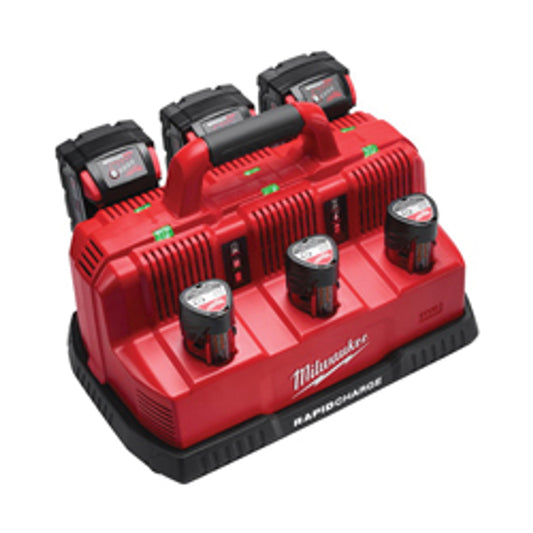 Milwaukee 48-59-1807 M18 & M12 Multi-Voltage 6-Port Sequential Rapid Charge Station