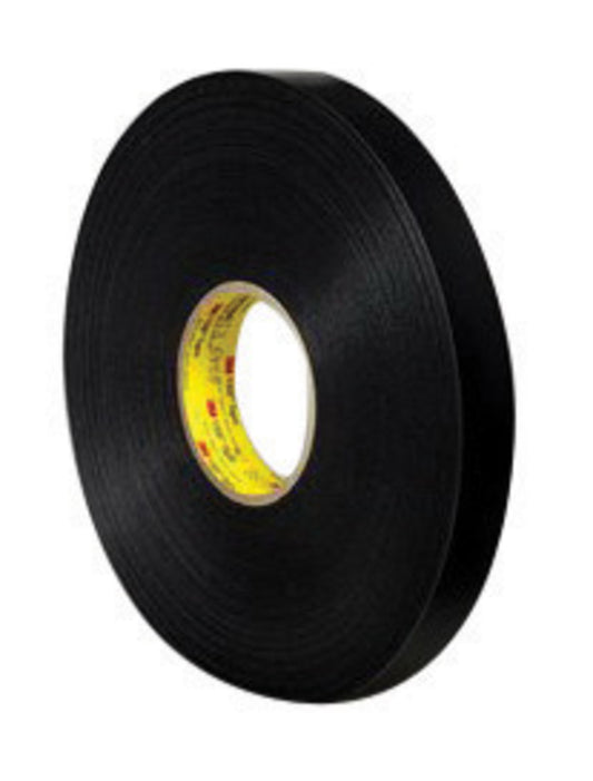 3M™ 1" X 36 yd Black VHB™ 4949 45 mil Acrylic Foam Double Sided Pressure Sensitive Bonding Tape