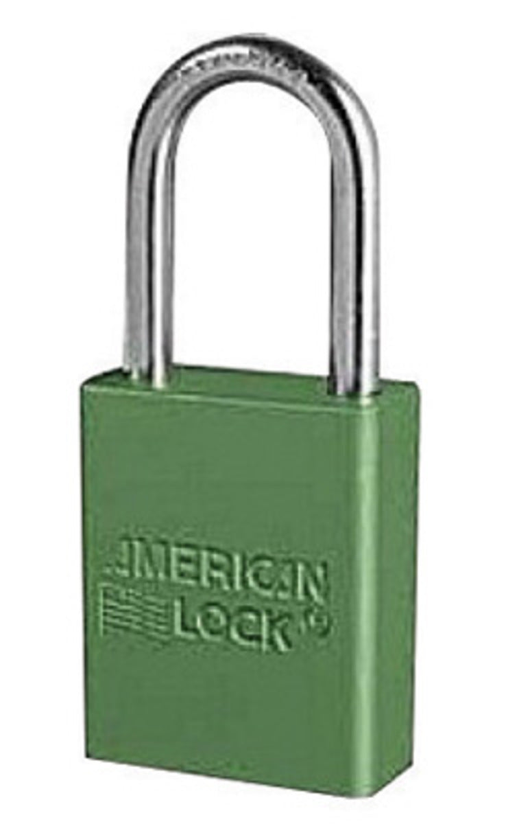 American Lock® Red 1 1/2" X 3/4" Aluminum 5 Pin Safety Lockout Padlock With 1/4" X 1 1/2" X 3/4" Shackle (Master Keyed)