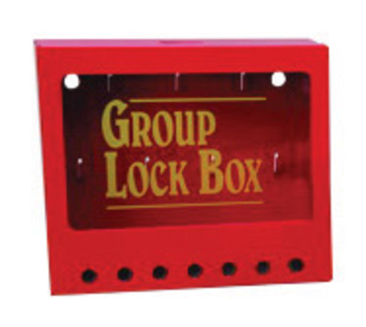 Brady® Yellow/Red Steel Lock Box "GROUP LOCK BOX"