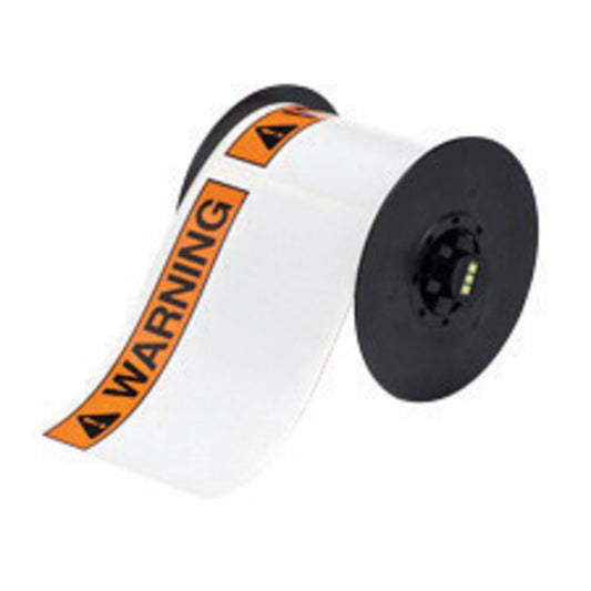 Brady® 4" X 6" Black/Orange/White B30 Permanent Acrylic Vinyl Tape (175 Per Cartridge)