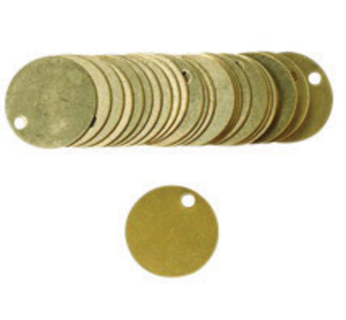 Brady® 1 1/2" Brass Rigid Brass Tag (25 Per Pack)