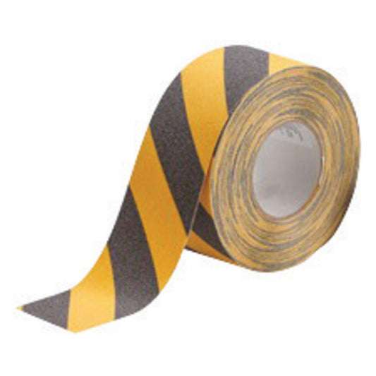 Brady® 3" Black/Yellow Anti-Slip Polyester Tape (60 ft Per Roll)