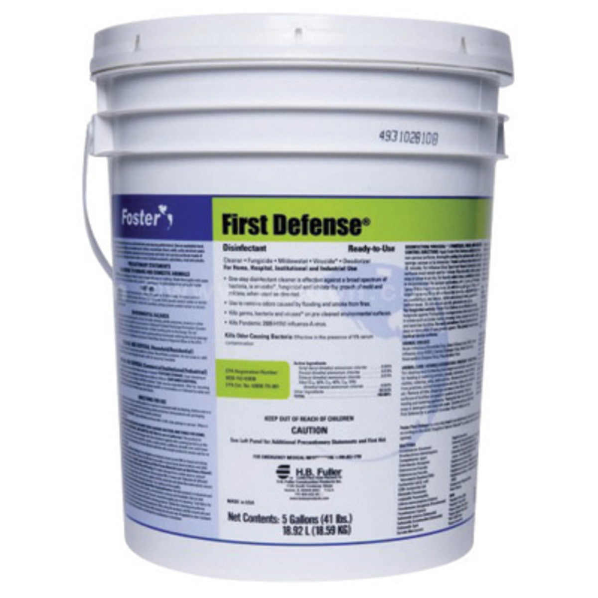 Foster Products 5 gal Pail First Defense™ Light Green Liquid Disinfectant