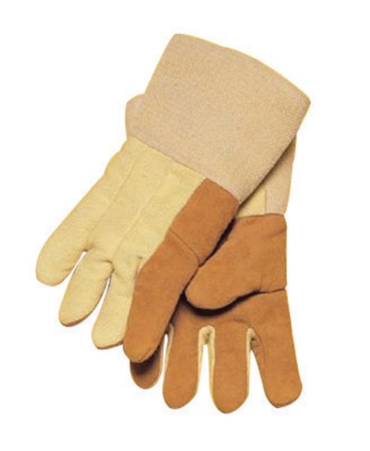 Tillman™ X-Large 14" Brown 22 Ounce Flextra®/Cowhide Heat Resistant Gloves With 14" Gauntlet Cuff And Wool Lining And Wing Thumb