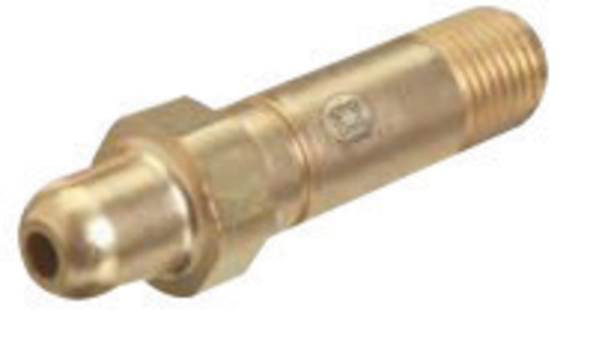 Western® CGA-346 1/4" NPT X 2 1/2" L Brass 3000 psig Nipple With Reverse Flow Check Valve