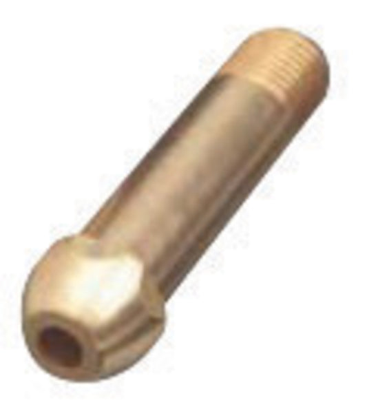 Western® CGA-500 1/4" NPT X 2 1/2" L Brass 3000 psig Nipple With Reverse Flow Check Valve