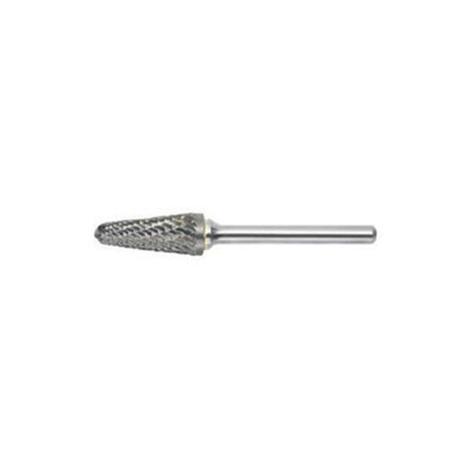 RADNOR™ SL-4DC 1/2" X 1 1/8" Radius Cone Shape Double Cut Carbide Burr