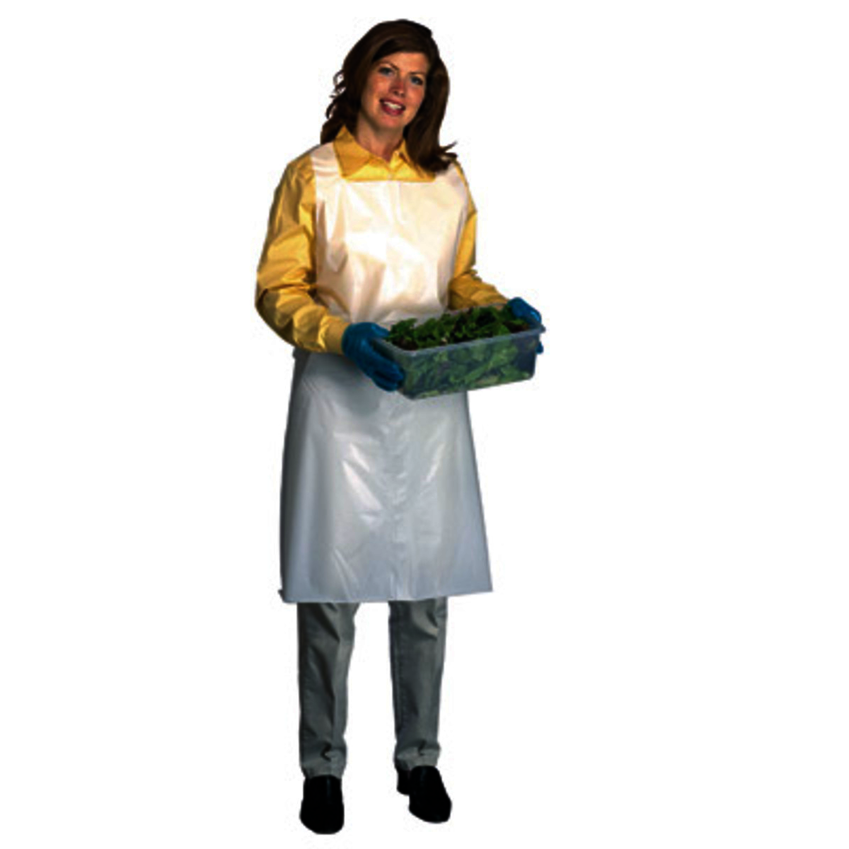 RADNOR™ 28" X 46" White Polyethylene Disposable Apron