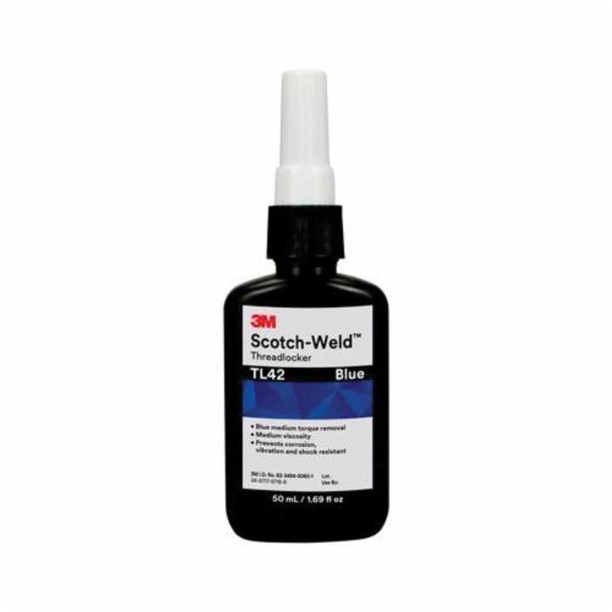 3M™ 048011-62606 TL42 Scotch-Weld Threadlocker, 50 mL Bottle,  Blue, (Per Each)